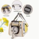 Portable And Lightweight Pet Travel Large Capacity Breathable Shoulder Backpack Cat Bag