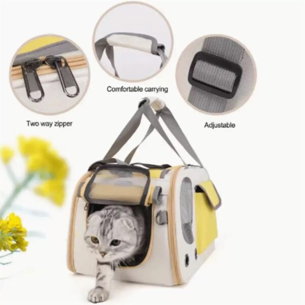 Portable And Lightweight Pet Travel Large Capacity Breathable Shoulder Backpack Cat Bag - Image 9